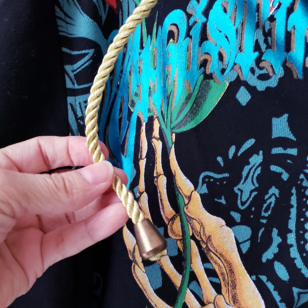 Vintage Christian Audigier Black Skull Zipper Hoodie - Picture 7 of 16
